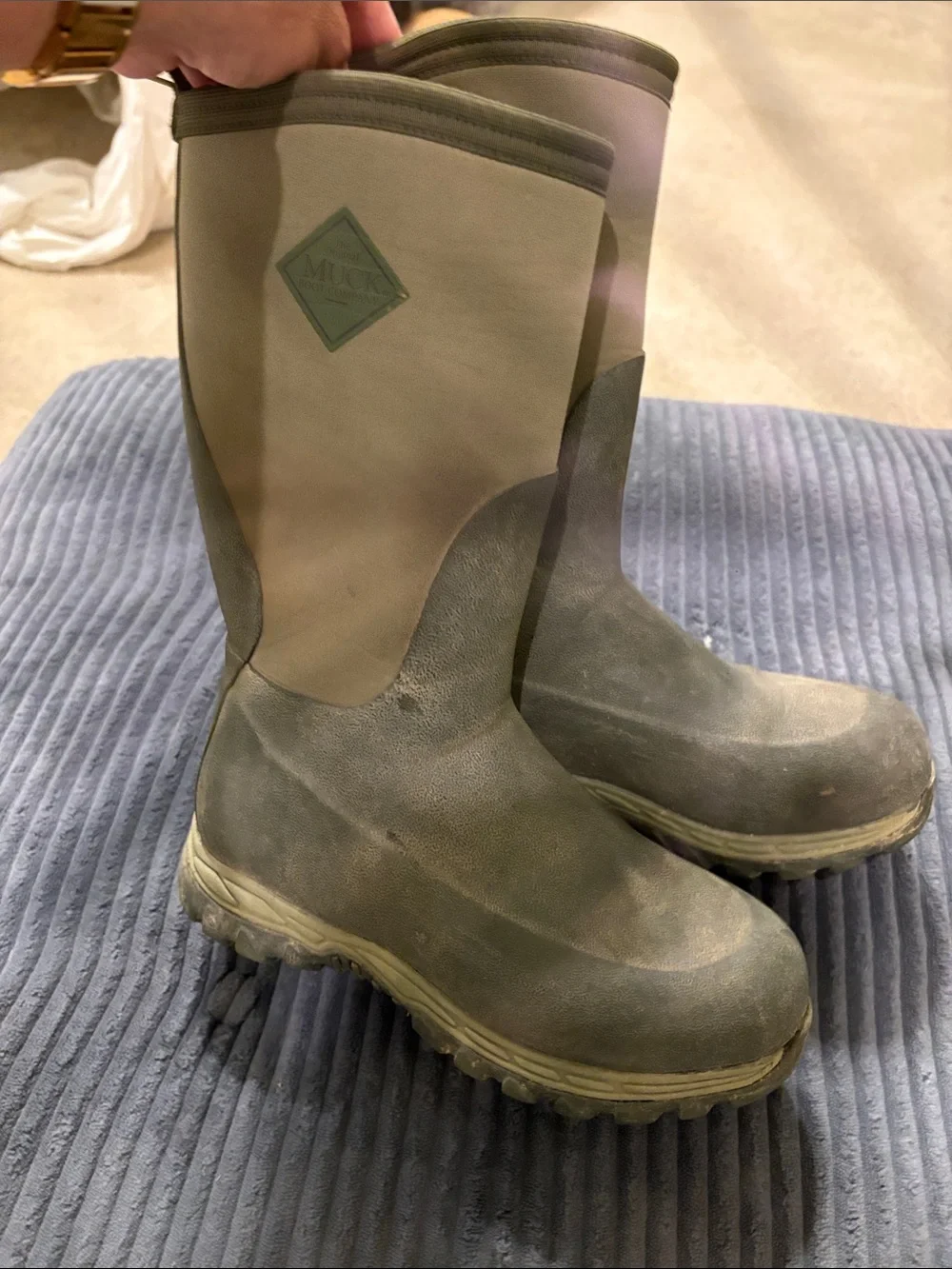 Kids Waterproof Gray/Tan Outdoor Boots